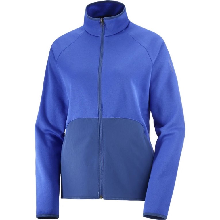 Dámské Bundy Salomon Essential Warm Full Zip Blankyt | CZ 36WRCGU